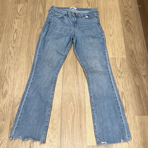 PAIGE Denim - Paige Manhattan Womens Bootcut Distressed Open Hem Jeans Size 30x30 (Tagged 31)